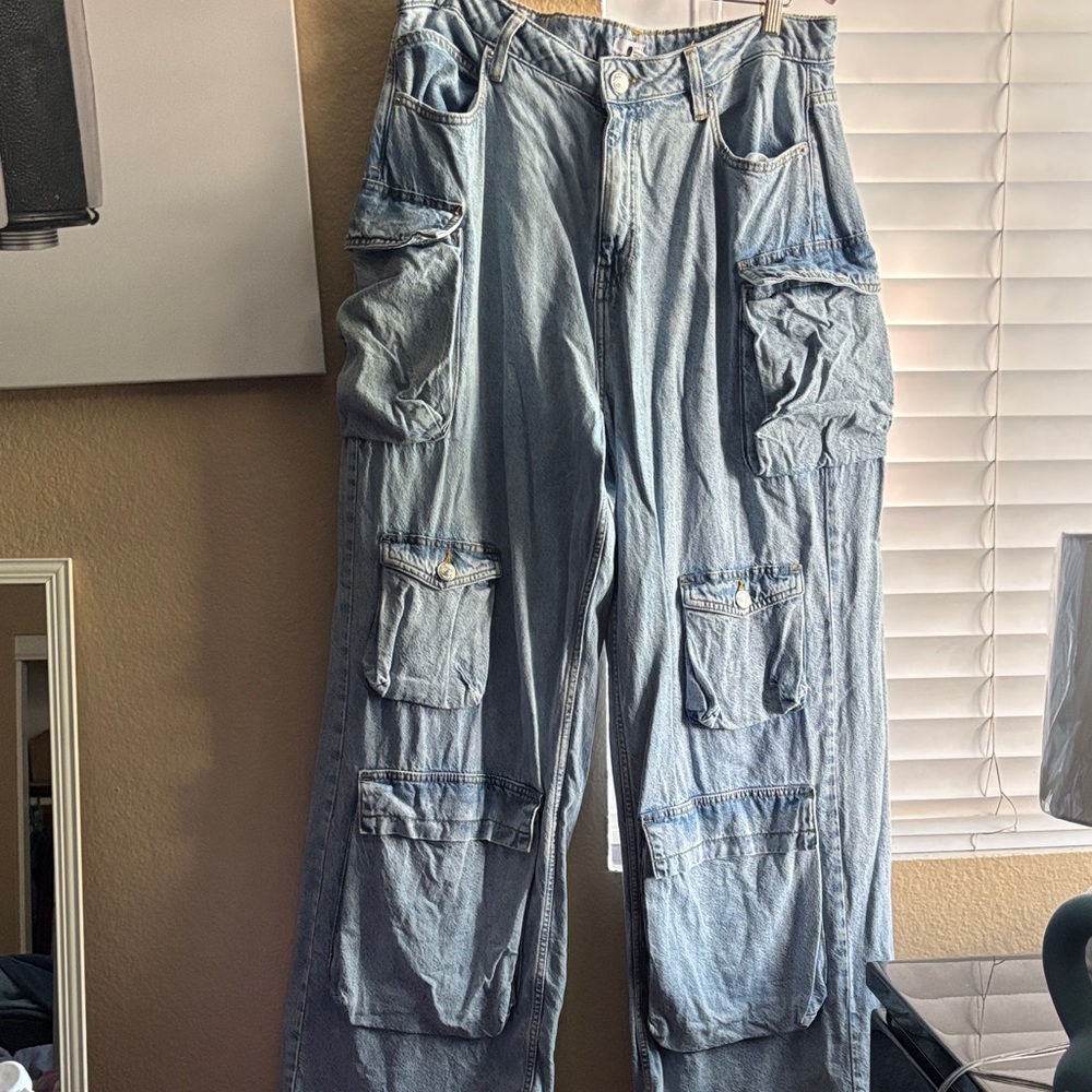 Forever 21 Light Blue Cargo Pants
